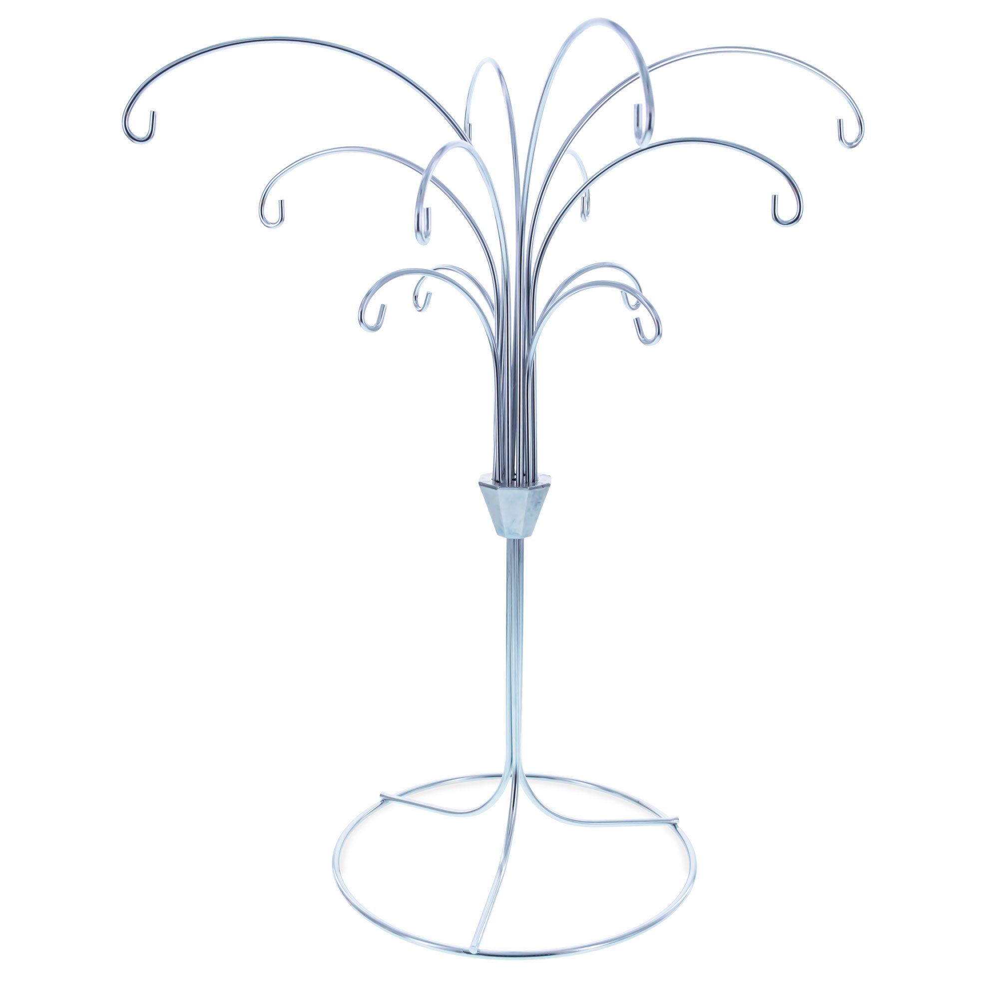 BestPysanky online gift shop sells ornament display tree metal ornament stand silver ornament holder holiday display tree jewelry display stand tabletop tree for ornaments decorative metal stand ornament hanger craft fair display spiral metal tree centerpiece decor stand