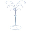12-Arm Spiral Fountain Brass Silver Metal Ornament Stand Display 11.5 Inches (Taiwan) in Silver color