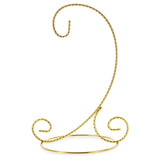 Twisted Wire Gold Metal Ornament Stand Display 7.2 Inches (Taiwan) in Gold color