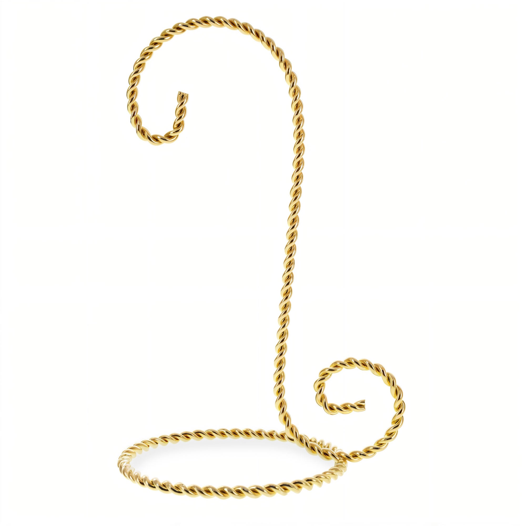 Small Twisted Gold Wire Ornament Stand Display 5.75 Inches (Taiwan) in Gold color