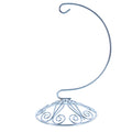 Curved Silver Wire Swirl Base Ornament Stand Display 7 Inches (Taiwan) in Silver color