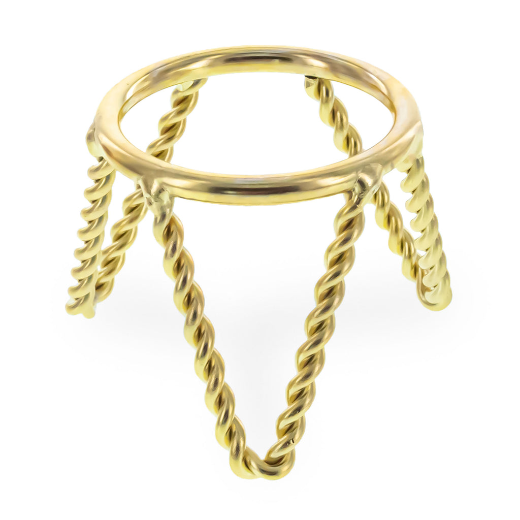 Twisted Wire Gold Metal Egg Sphere Crystals Stand Holder Display Tripod 1.6 Inches (Taiwan)Taiwan , dimensions in inches: 3.2 x 2.1 x 2.1