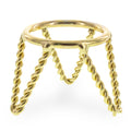 Twisted Wire Gold Metal Egg Sphere Crystals Stand Holder Display Tripod 1.6 Inches (Taiwan) in Gold color