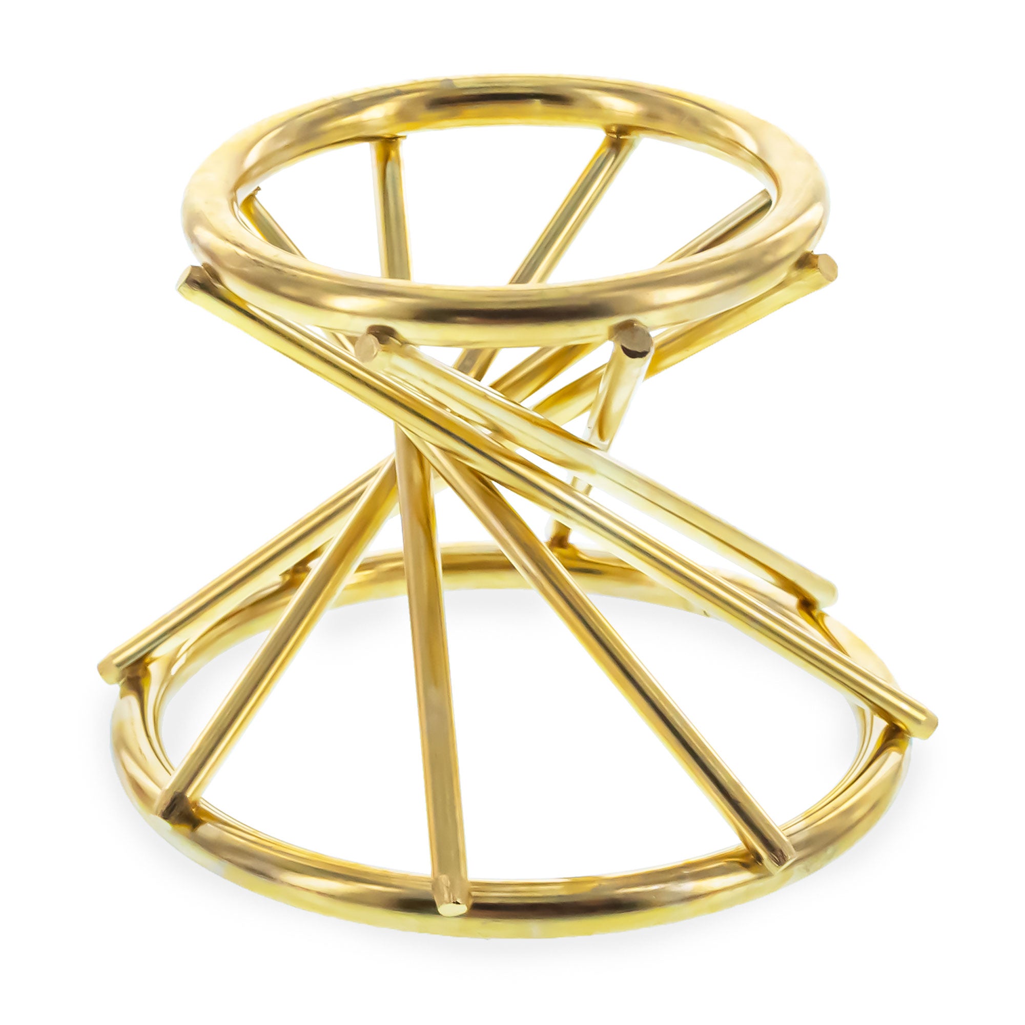 Reversable Contemporary Gold Wire Metal Egg Sphere Crystals Stand Holder Display 1.7 Inches (Taiwan)Taiwan , dimensions in inches: 3 x 3 x 2