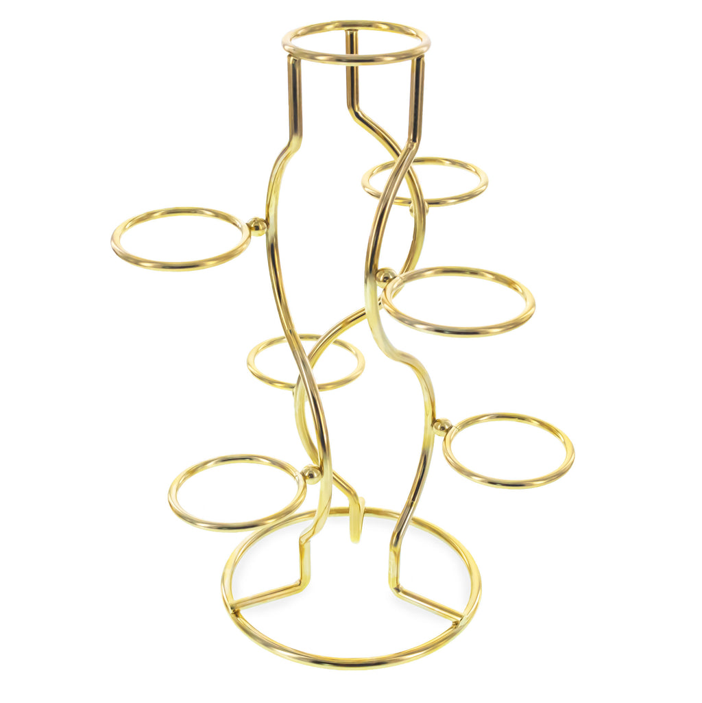 7-Ring 3-Tier Gold Wire Metal Sphere Crystals Egg Stand Holder Display 7.4 Inches (Taiwan)Taiwan , dimensions in inches: 6 x 5 x 9