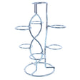 7-Ring 3-Tier Silver Wire Metal Sphere Crystals Egg Stand Holder Display 7.4 Inches (Taiwan) in Silver color
