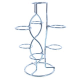 7-Ring 3-Tier Silver Wire Metal Sphere Crystals Egg Stand Holder Display 7.4 Inches (Taiwan) in Silver color