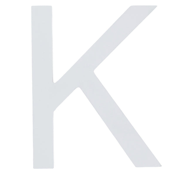 Arial Font White Painted MDF Wood Letter K (6 Inches) by BestPysanky