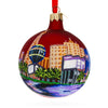 Glass Las Vegas, Nevada Glass Ball Christmas Ornament 3.25 Inches in Red color Round