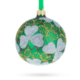 Enchanting 1902 Clover Leaf Royal Egg Green - Blown Glass Christmas Ornament 3.25 Inches in Green color, Round shape