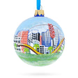 San Francisco, California Glass Ball Christmas Ornament 4 Inches in Blue color, Round shape