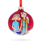 I Love Cooking Blown Glass Ball Christmas Ornament 3.25 Inches in Red color, Round shape