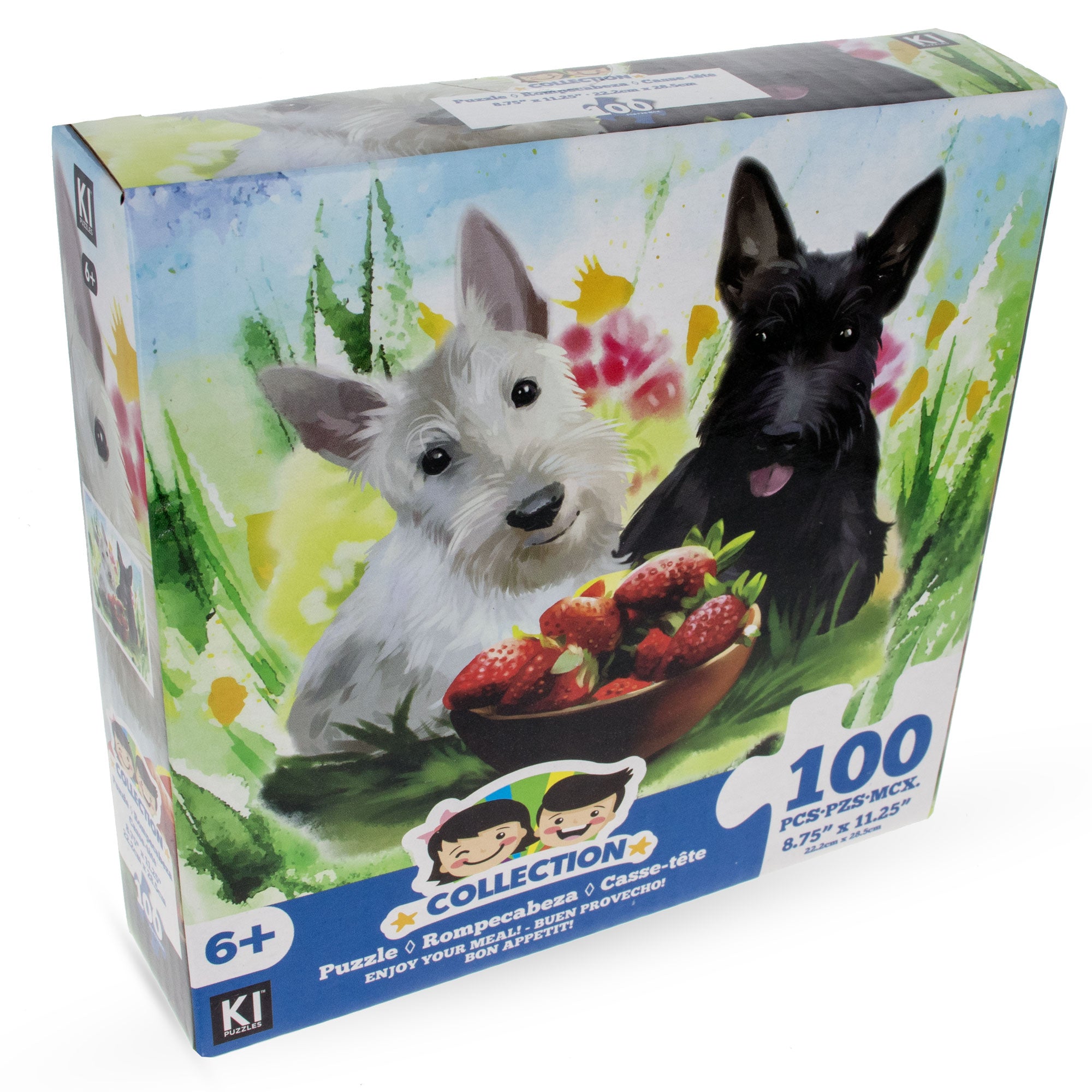 100 Piece Two Dogs Posing Puzzle in Multi color