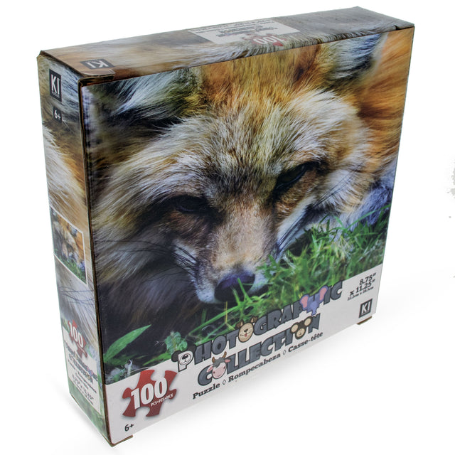 100 Piece Resting Fox Puzzle in  color