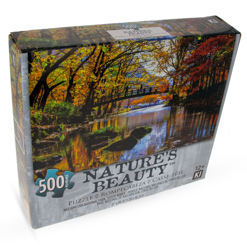 100 Piece Stunning Forest Lake Views Puzzle in  color