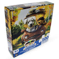 100 Piece Dog with Bear Traveling Puzzle in Multi color