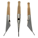 Set of 3 Tjanting Tool Hot Wax Pens for Batik Method Fabrics Decoration in Beige color,  shape