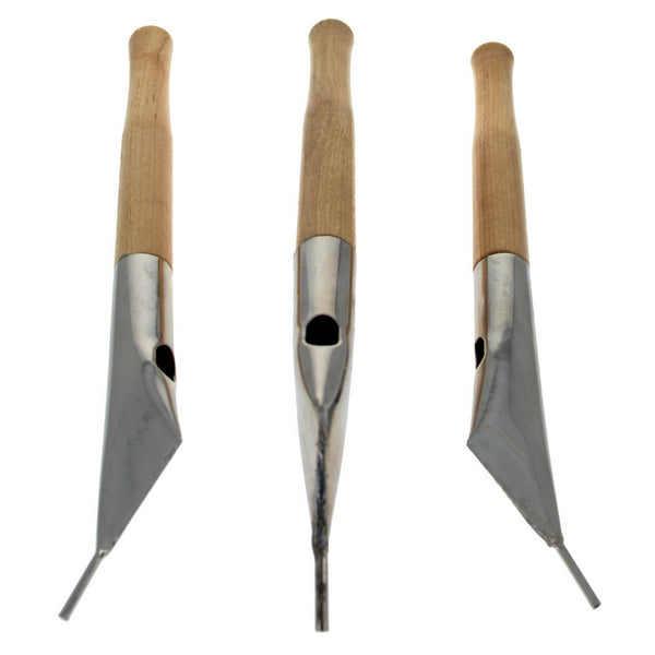 Set of 3 Tjanting Tool Hot Wax Pens for Batik Method Fabrics Decoration in Beige color,  shape