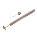 0.2 mm Extra Fine Brass Tip Wooden Handle Kistka (Hot Wax Pen) in Beige color
