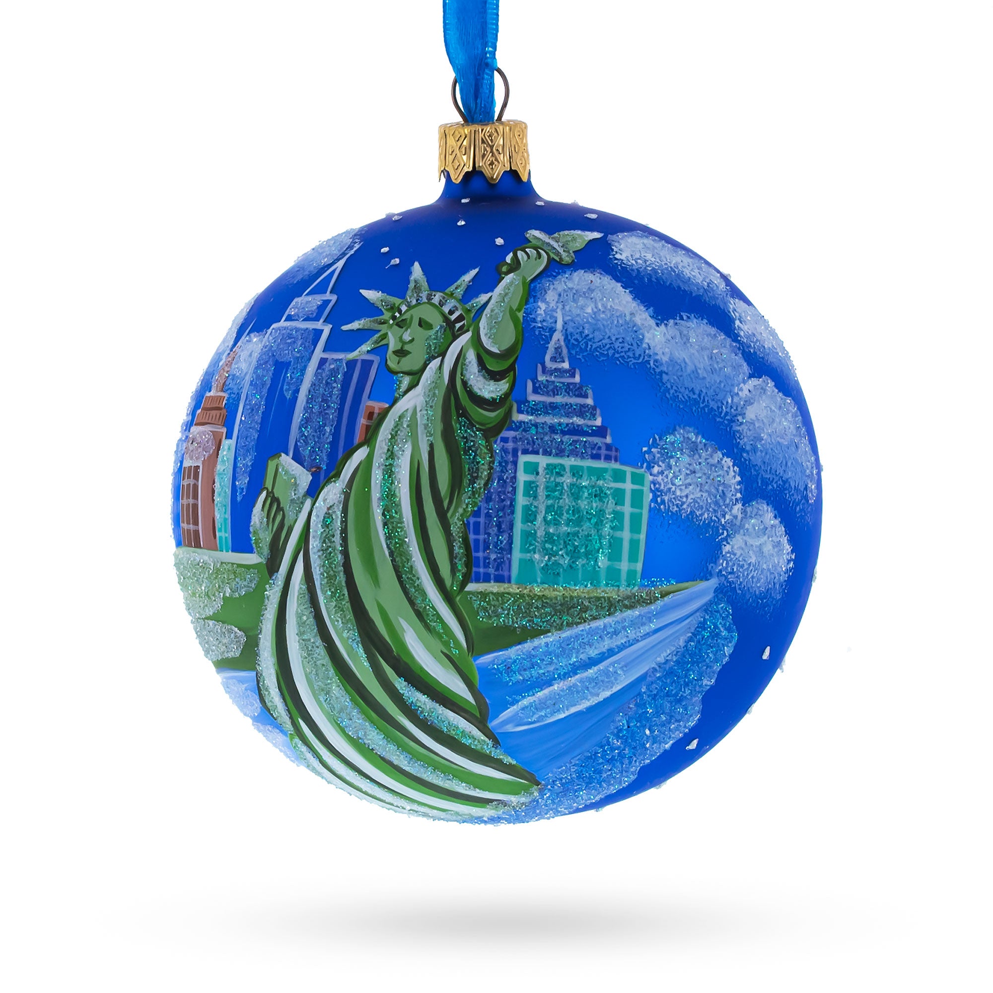 Buy Christmas Ornaments Travel North America USA New York NYC by BestPysanky Online Gift Ship