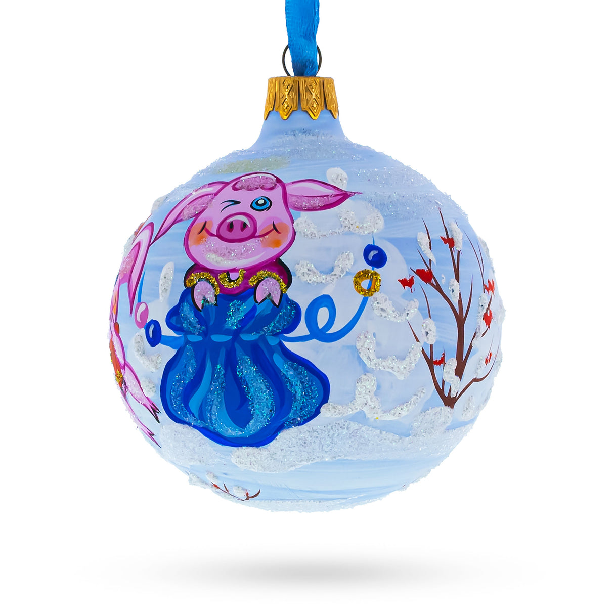 Buy Christmas Ornaments > Animals > Farm Animals > Pigs by BestPysanky Online Gift Ship