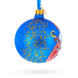 St. Nicholas Reviewing His Gift List Glass Ball Christmas Ornament 3.25 InchesUkraine , dimensions in inches: 3.25 x 3.25 x 3.25