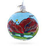 Glass Desert Botanical Garden Phoenix, Arizona Glass Ball Christmas Ornament 3.25 Inches in White color Round