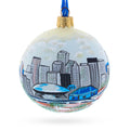 New Orleans, Louisiana Glass Ball Christmas Ornament 3.25 Inches in Blue color Round