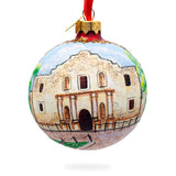 The Alamo, San Antonio, Texas Glass Ball Christmas Ornament 3.25 Inches in Multi color, Round shape