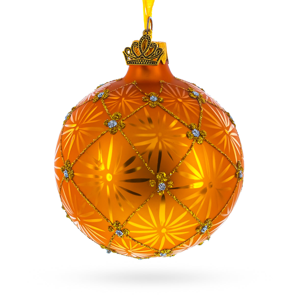 Regal 1897 Coronation Royal Egg Gold - Blown Glass Christmas Ornament 3.25 Inches in Gold color, Round shape