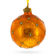 1897 Coronation Royal Gold Blown Glass Christmas Ornament 3.25 Inches in Gold color Round