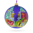 Best of New York City Glass Ball Christmas Ornament 4 Inches in  color Round
