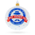 Father's Day Glass Ball Christmas Ornament 4 Inches in Multi color Round