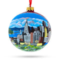 I love San Francisco, California Glass Ball Christmas Ornament 4 Inches in Multi color Round