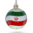 Glass Flag of Iran Glass Ball Christmas Ornament 3.25 Inches in Multi color Round