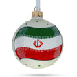Flag of Iran Glass Ball Christmas Ornament 3.25 Inches (Made in Ukraine) in Multi color Round