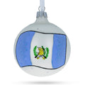 Flag of Guatemala Glass Ball Christmas Ornament 3.25 Inches in Multi color Round