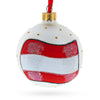 Glass Flag of Austria Blown Glass Ball Christmas Ornament 3.25 Inches in Multi color Round