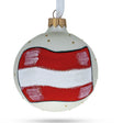 Austrian National Flag Blown Glass Ball Christmas Ornament 3.25 Inches in Multi color, Round shape