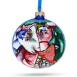 Marc Chagall's 1911 'I And The Village' Masterpiece Glass Ball Christmas Ornament 4 Inches in Multi color Round