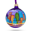Denver, Colorado, USA Glass Christmas Ornament 3.25 Inches in Multi color, Round shape