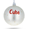 Buy Online Gift Shop Caribbean Pride: Cuba Flag Blown Glass Ball Christmas Ornament 4 Inches