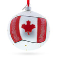 Flag of Canada Glass Ball Christmas Ornament 4 Inches in  color Round