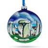 Glass Stonehenge, England, Great Britain Glass Ball Christmas Ornament 4 Inches in Multi color Round