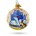 Sydney Opera House, Australia Glass Christmas Ornament 3.25 Inches in Multi color Round