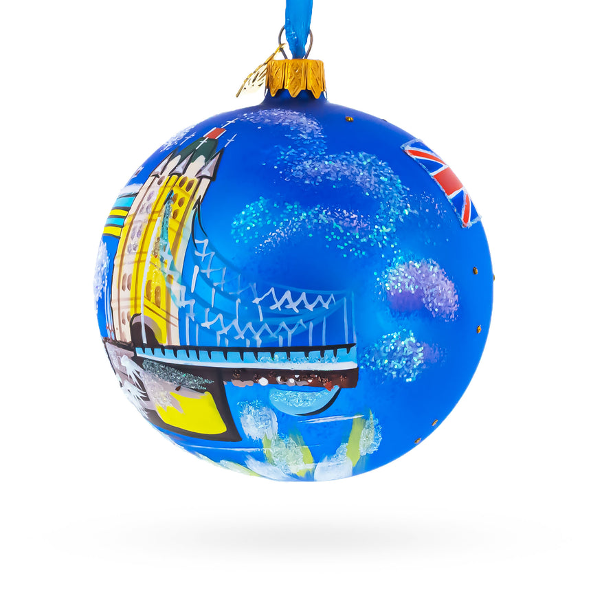 London Bridge, England, United Kingdom Glass Ornament 4 InchesUkraine , dimensions in inches: 4 x 4 x 4