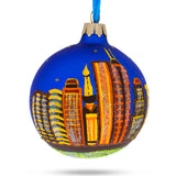 Indianapolis, Indiana, USA Glass Christmas Ornament 3.25 Inches in Multi color, Round shape