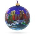 Fort Worth, Texas, USA Glass Ball Christmas Ornament 4 Inches in Multi color Round