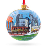 Indianapolis, Indiana, USA Glass Ball Christmas Ornament 4 Inches in Multi color Round