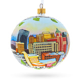 El Paso, Texas, USA Glass Ball Christmas Ornament 4 Inches in Multi color Round